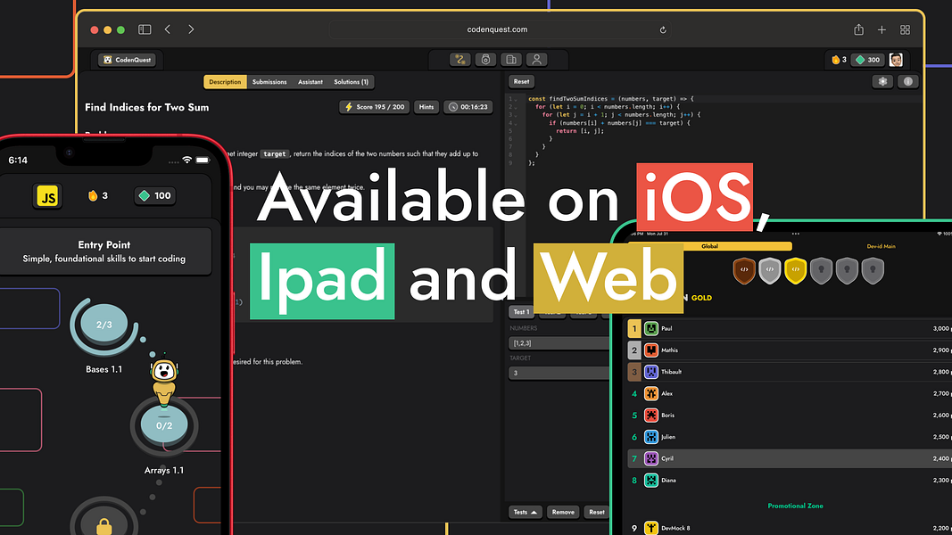 CodenQuest: Master Coding Through Play, Everywhere! | BetaList