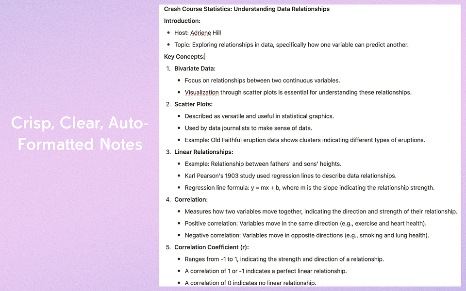 YT Notes