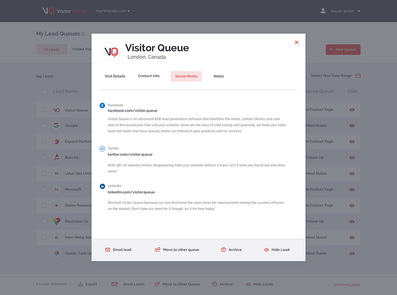 Visitor Queue
