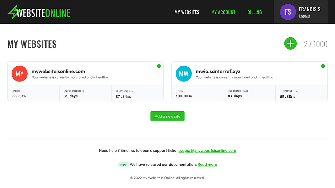 My Website is Online