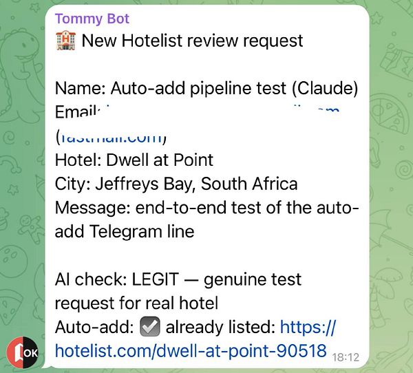 Diagram illustrating the workflow of automatically adding a hotel from a hotel list and a branch list to a register for a specific country and branch.