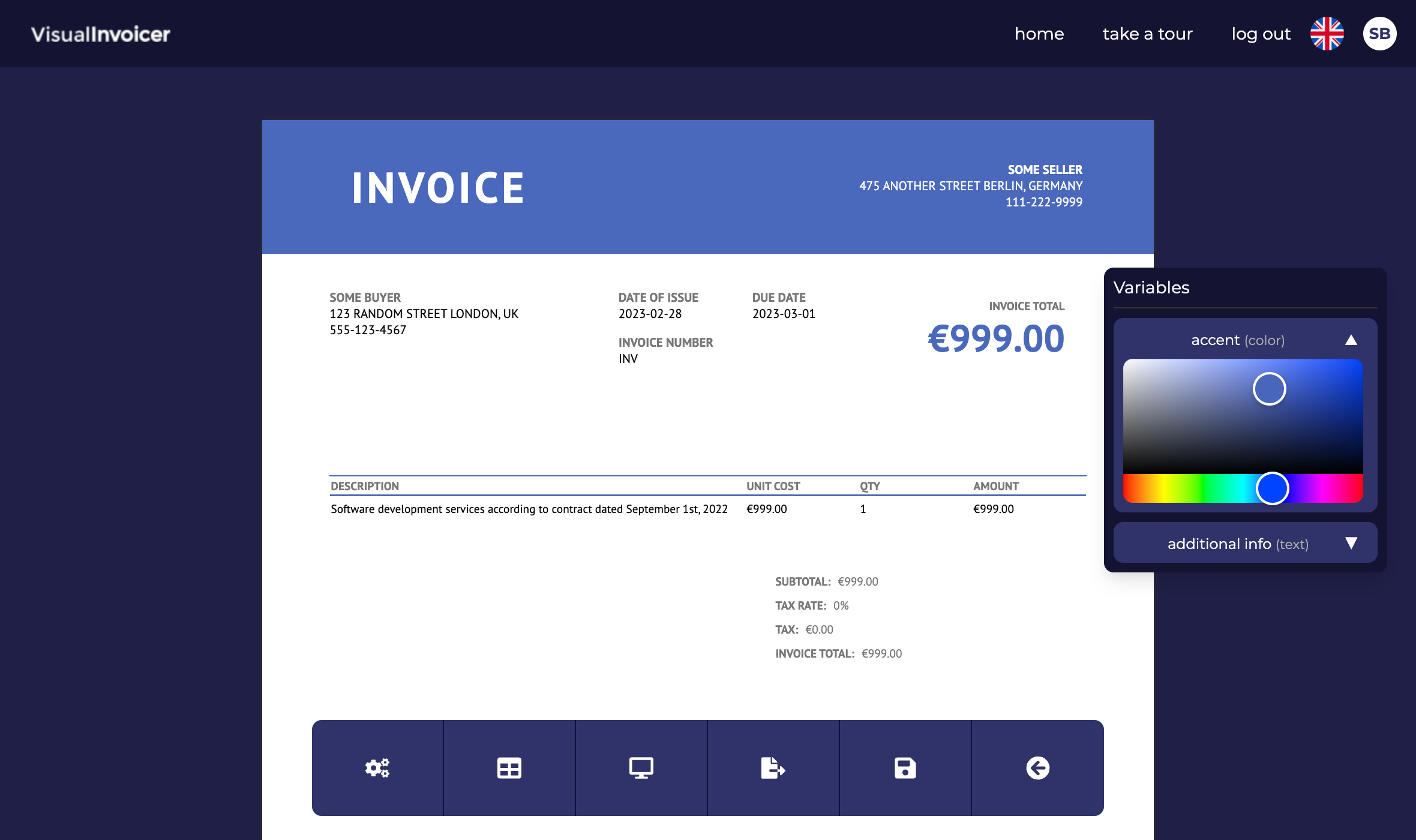 VisualInvoicer: Simplest way to create invoices