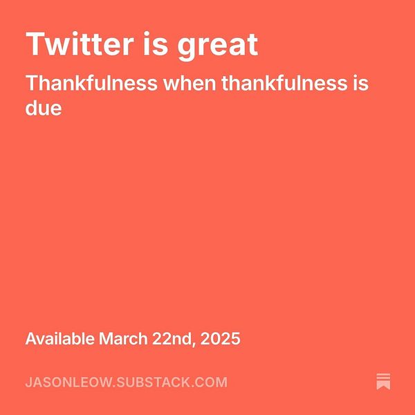 The image features a promotional announcement for a newsletter titled 'Twitter is great'.