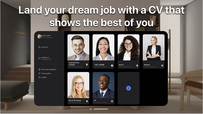 Screenshot of Intelligent CV: Resume Builder