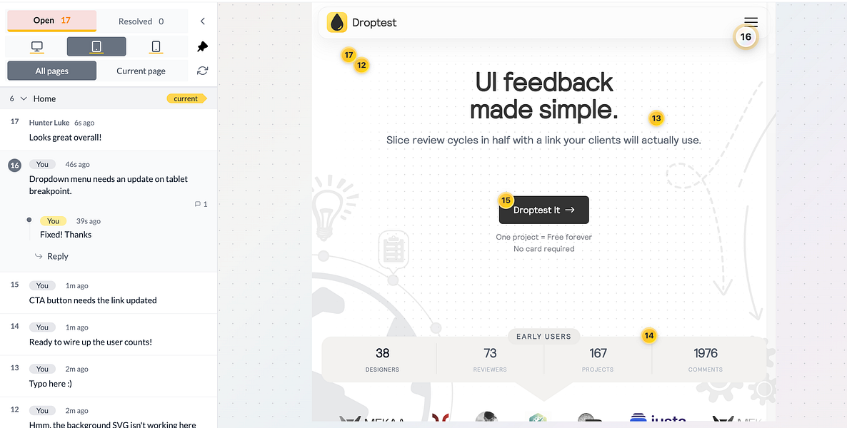 Droptest Design