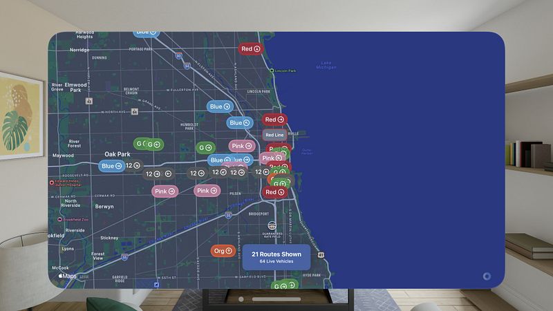 Screenshot of Live CTA Map