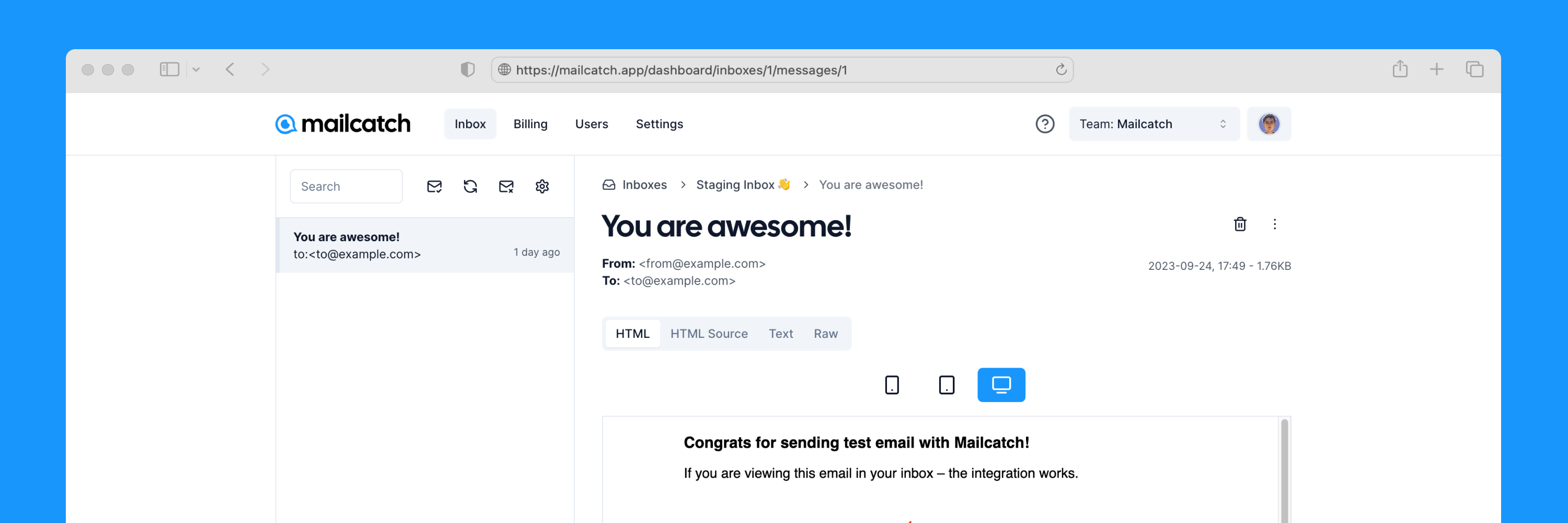 Mailcatch.app: An email sandbox to inspect and debug emails | BetaList