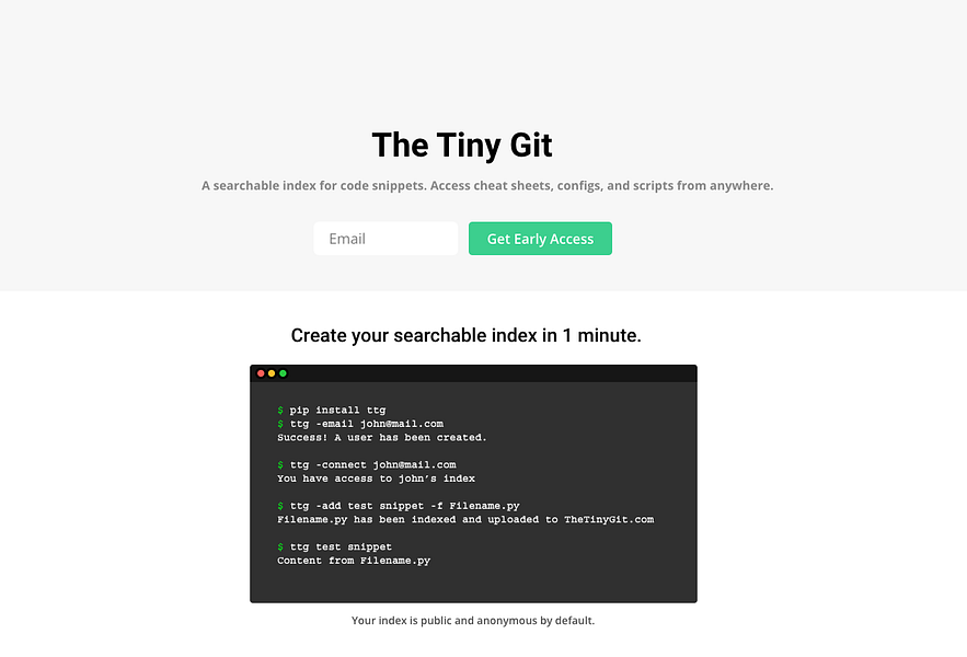 The Tiny Git