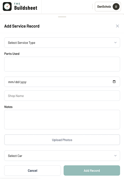 The Buildsheet