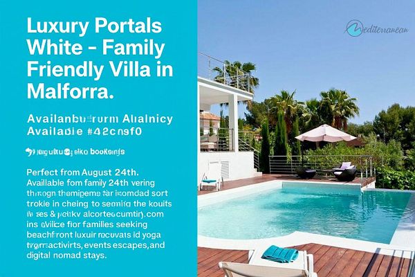 A modern villa with a pool and outdoor seating area, surrounded by lush greenery in Malforra.