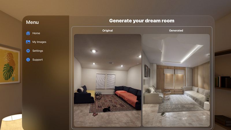 Screenshot of Interior With AI Room Designs