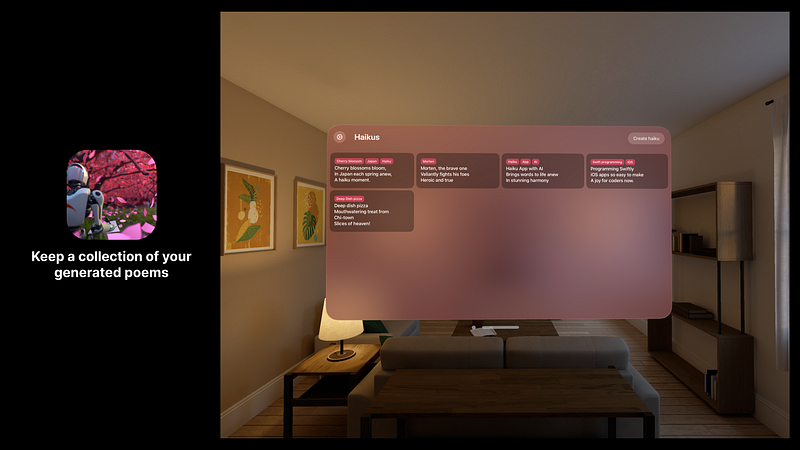 Screenshot of AI generated haikus - HeyAIku