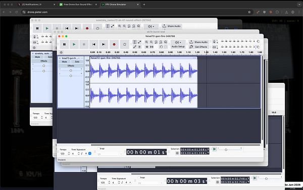 A computer-generated 3D model of an AK-74 rifle in a virtual environment.