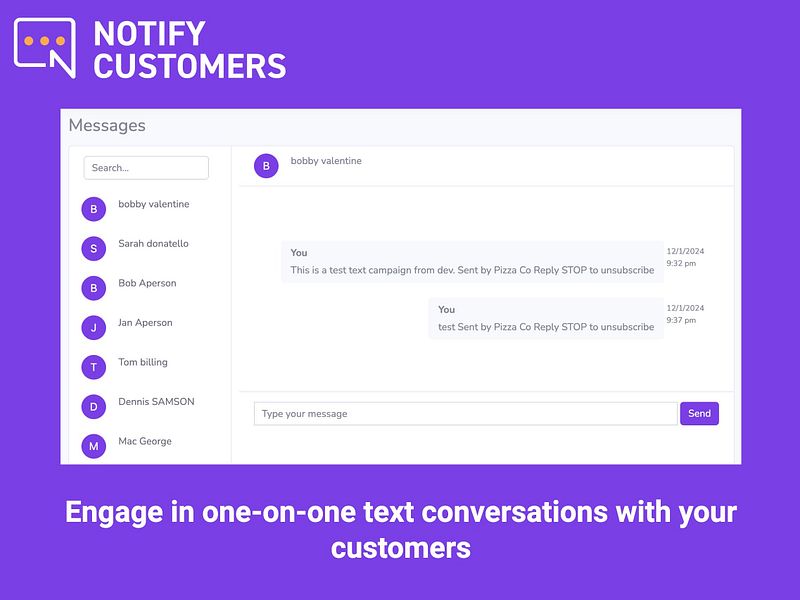 Notify Customers