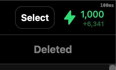 The image displays a user interface for a credit decrement system with a focus on a credit balance and a deleted status.