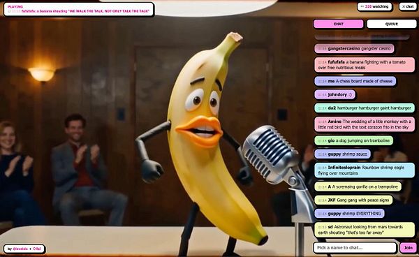 Screenshot of a web application chat interface with an infinite scroll feature for messages.