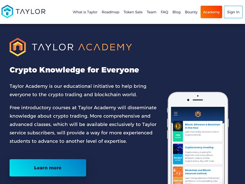Taylor - Crypto trading for everyone