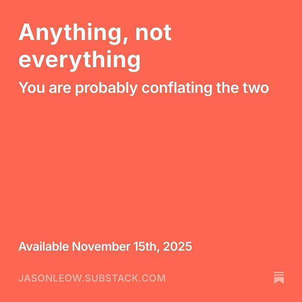 A promotional graphic for a newsletter titled 'Anything, not everything'.