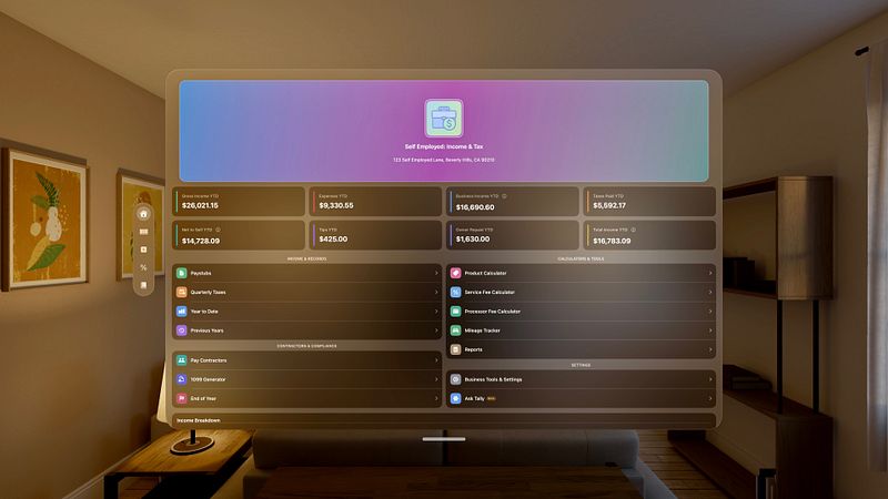 Screenshot of Self Employed: Income & Tax