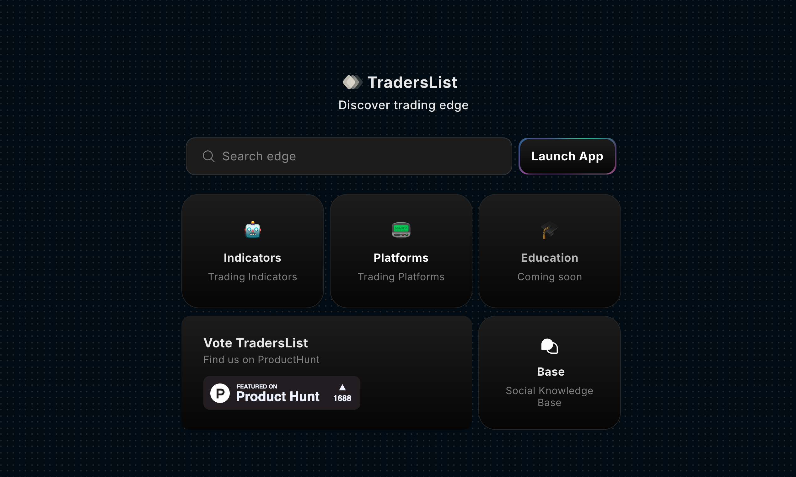 TradersList: Discover trading edge. Indicators, Platforms & | BetaList