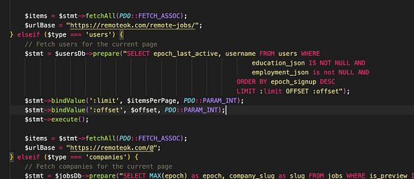 The image displays a code snippet related to fetching user data from a database.