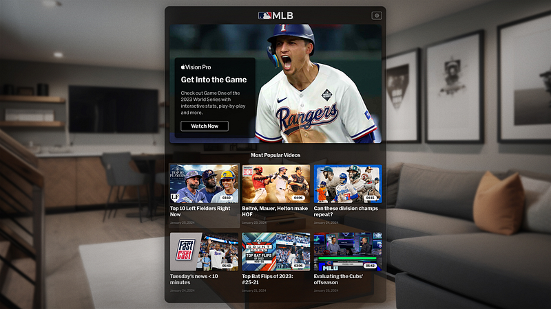 Screenshot of MLB