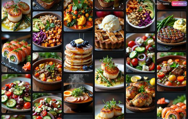A vibrant collage of various food photography showcasing a diverse array of dishes.