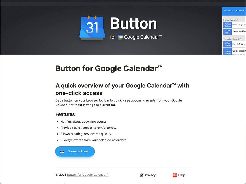 Button for Google Calendar™