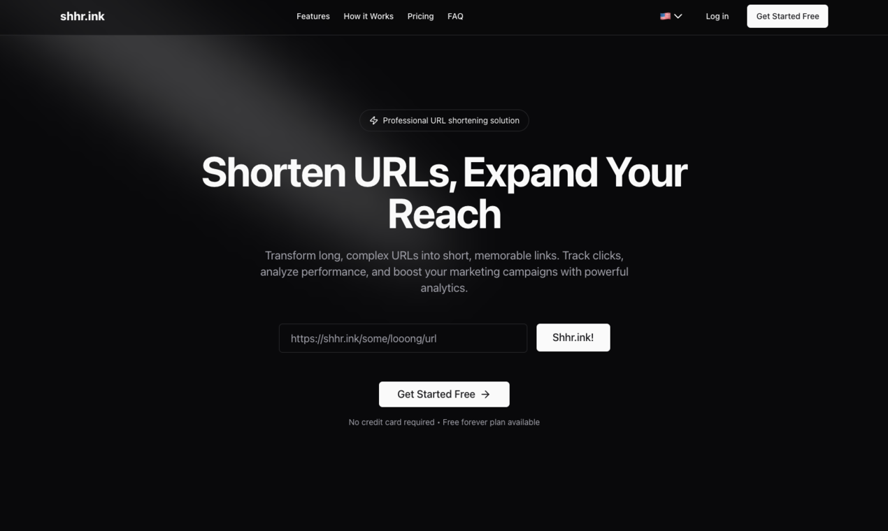shhr.ink: Free url shortener | link management & analytics