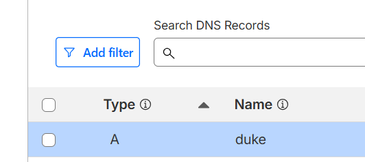 Screenshot of a DNS management interface showing DNS records for domain aibuilt.games.