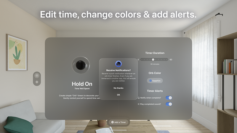 Screenshot of Hold On - Visual Focus Timer