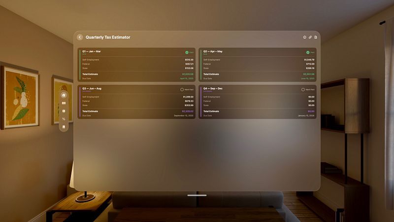 Screenshot of Self Employed: Income & Tax