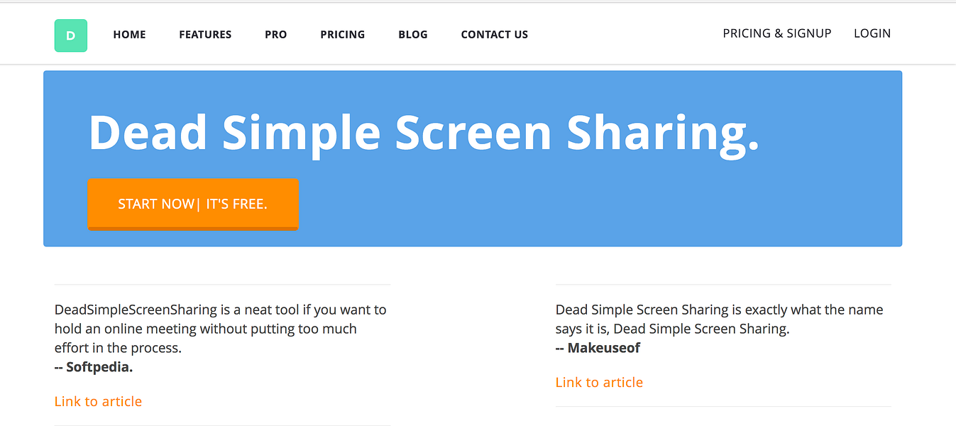 Dead Simple Screen Sharing