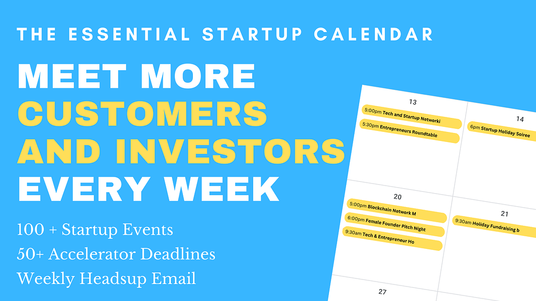 The Essential Startup Calendar