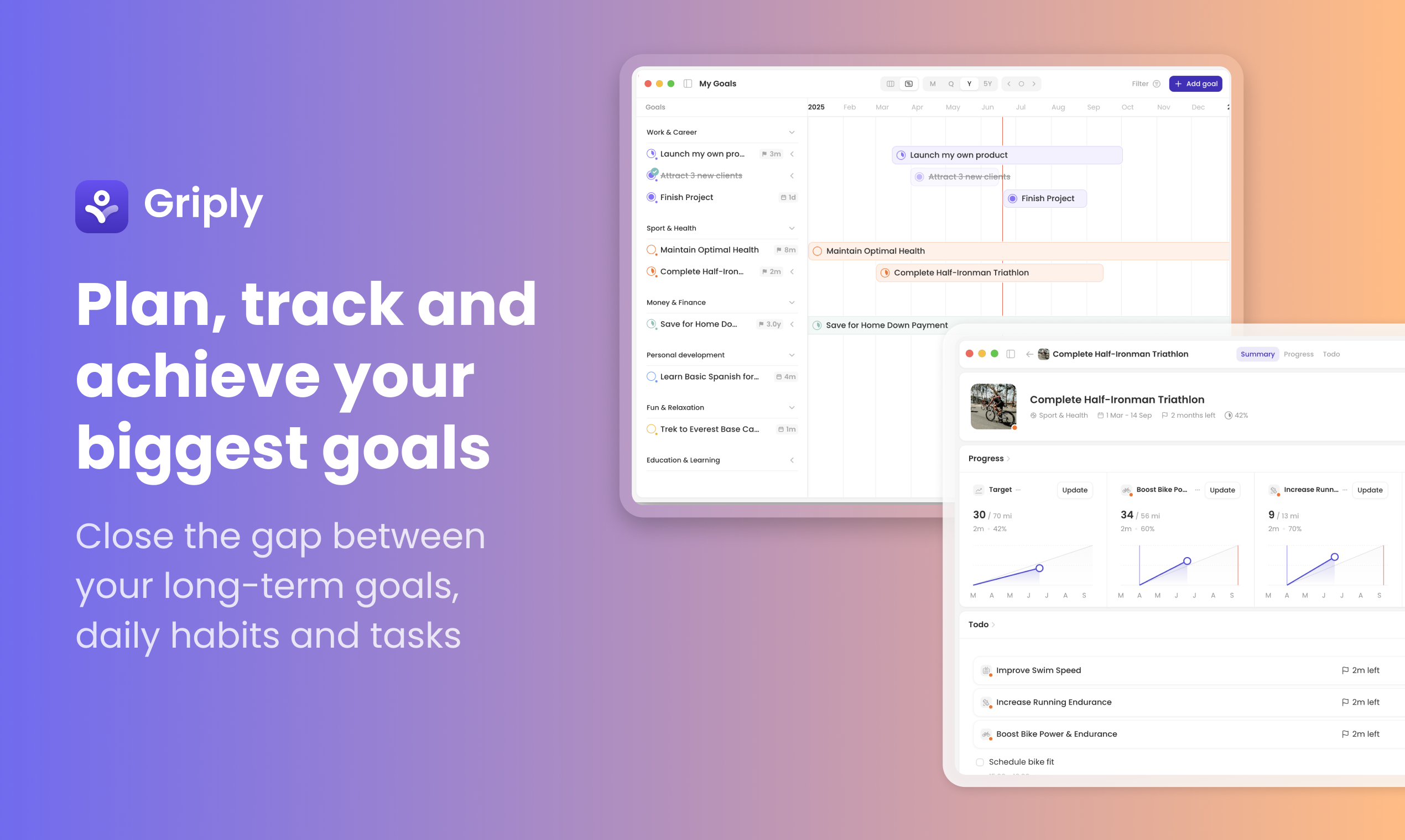 Griply 3.0: Time Blocking, Calendar, Goal Roadmap, Habits -