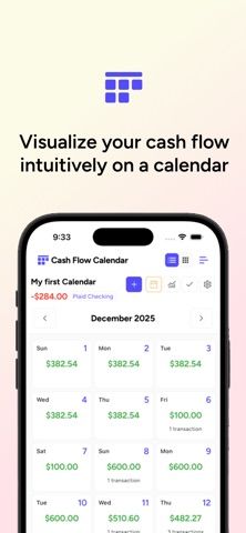 Cash Flow Calendar