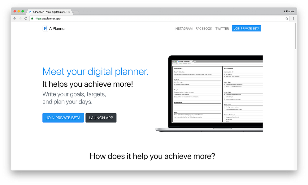 A Planner App