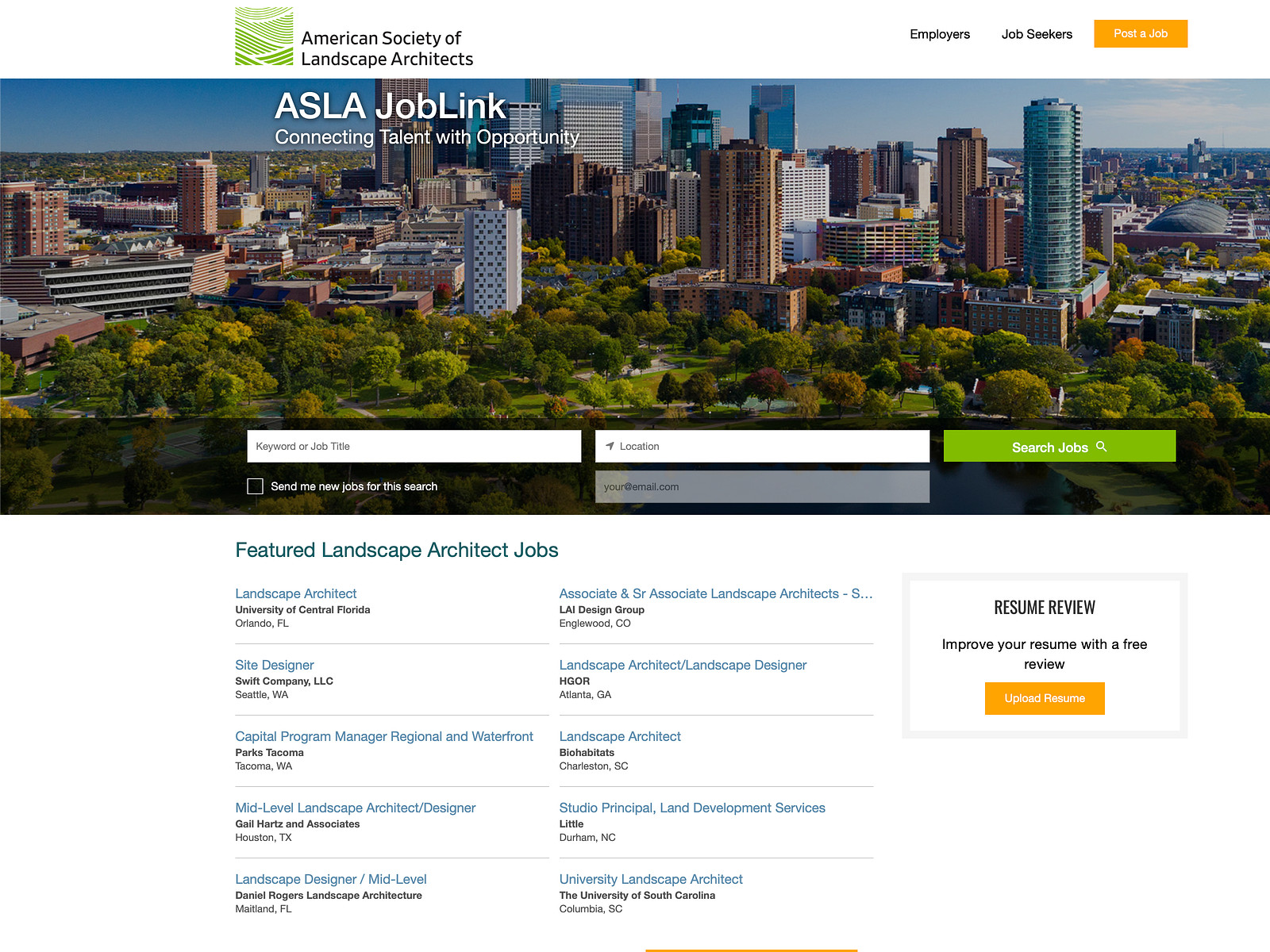 ASLA JobLink - Job Board Review – Startup Jobs