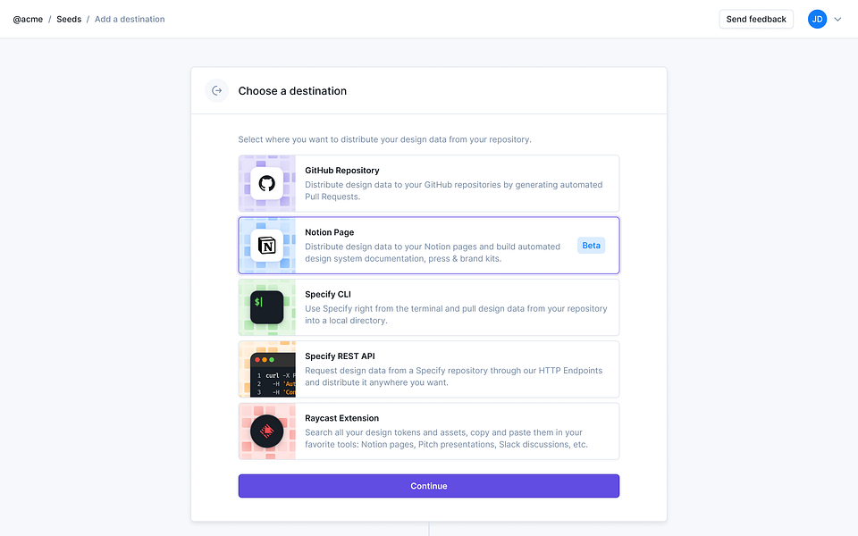 Notion Design System Documentation by Specify