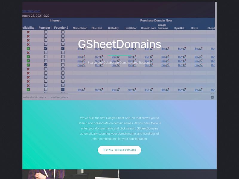 GSheetDomains