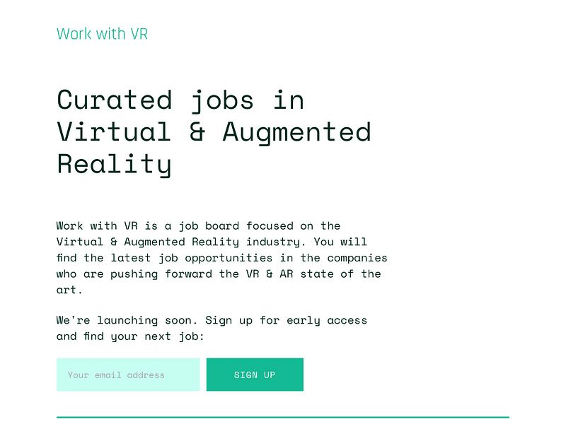 Work with VR