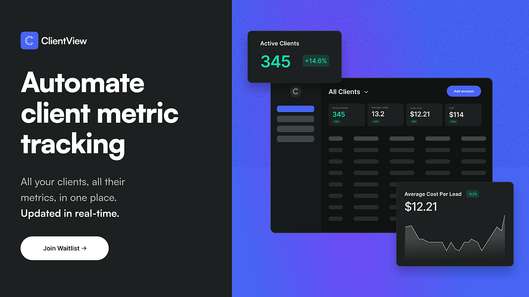 ClientView: All your clients, all their metrics, in one | BetaList
