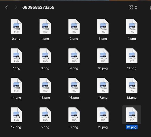 The image displays a grid of PNG file icons in a file management interface.