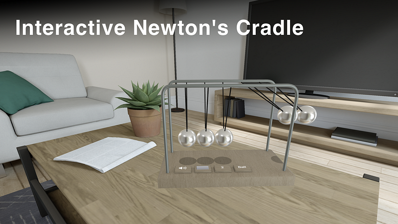 Screenshot of Newtons Cradle Desk Toy