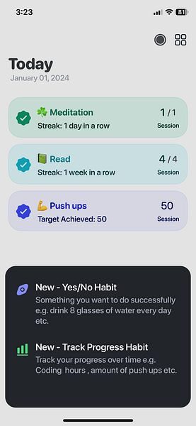 Rovelist - habit tracker