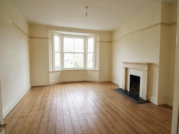 Before: Stage this empty room, Scandinavian.