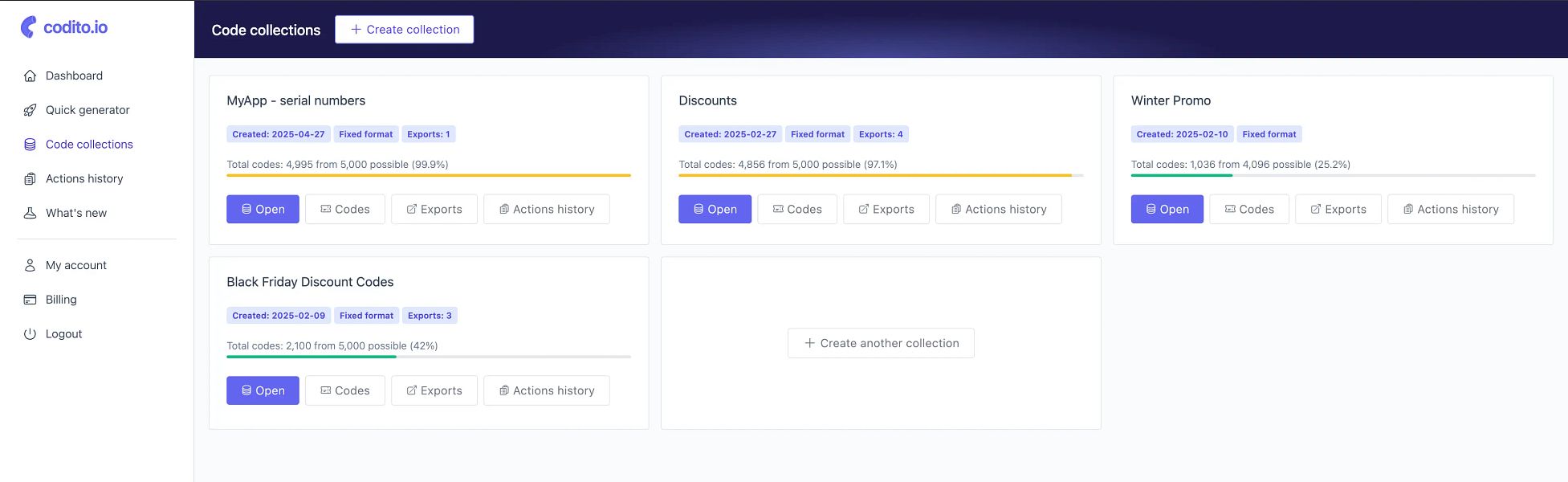 Codito.io: Group, manage, generate, and export codes with | BetaList
