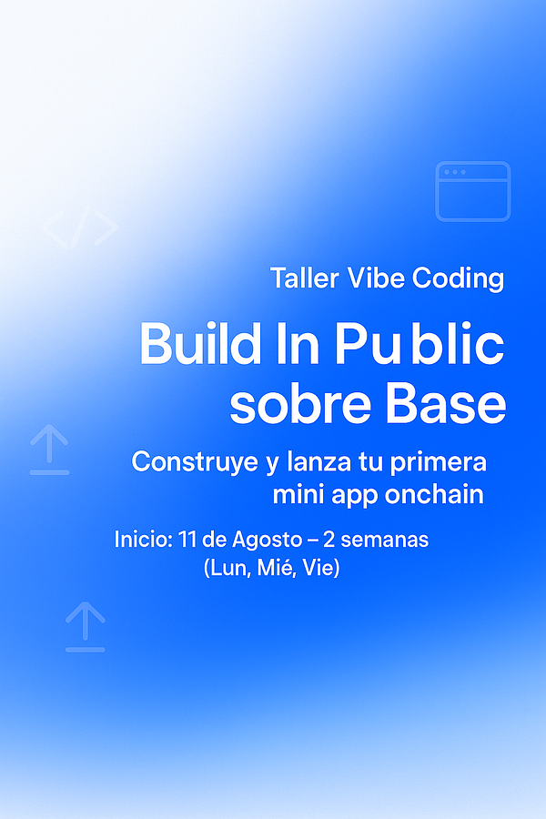 Promotional graphic for a coding workshop focused on building applications using Base.