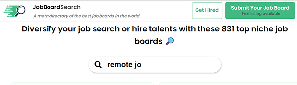 Screenshot of a 'Featured Niche Job Boards' webpage featuring a grid of various job boards oriented towards specific professions and industries.