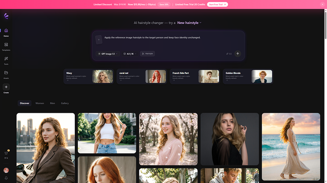 AI Hairstyle Changer